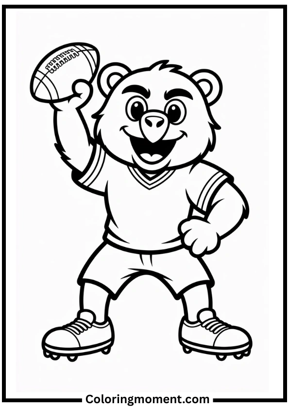 Football Mascot Coloring Page