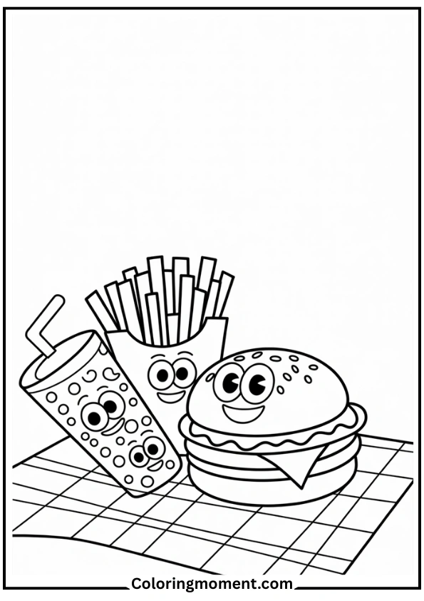 Happy Hamburger Meal