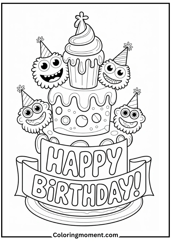 Monster Birthday Cake Party