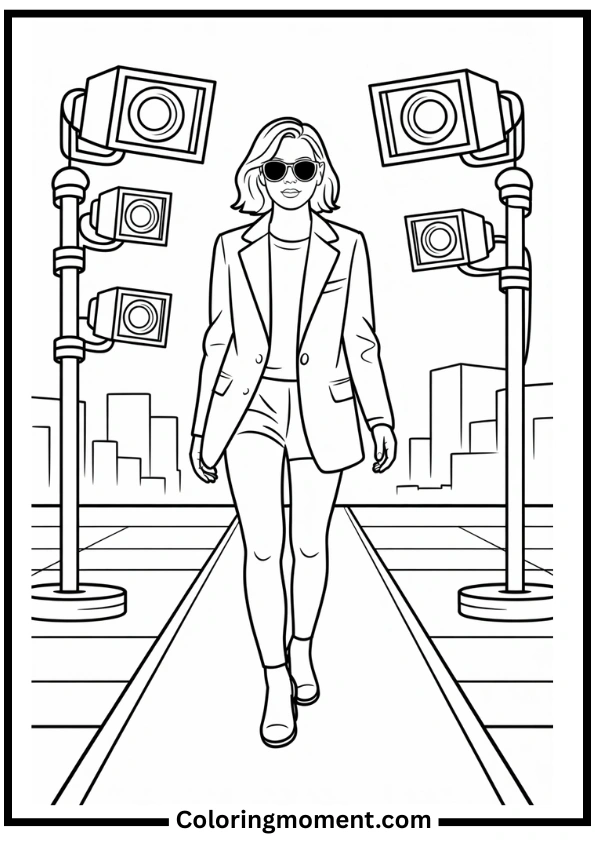 Paparazzi Flash Taylor Coloring Page