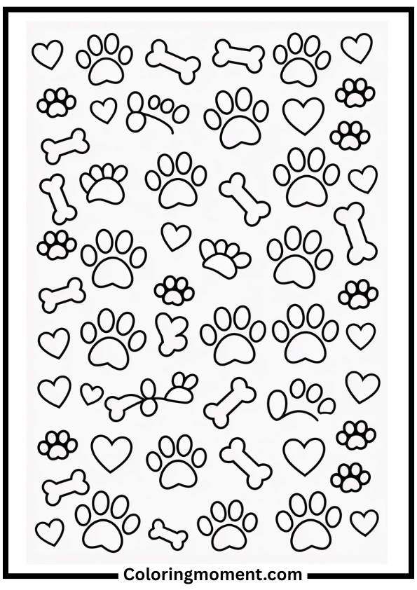 Paw Print Pattern Page