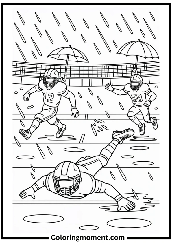 Rainy Day Game Coloring Page