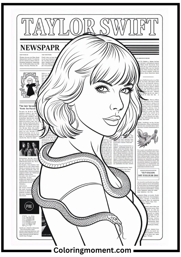 Reputation Era Coloring Page
