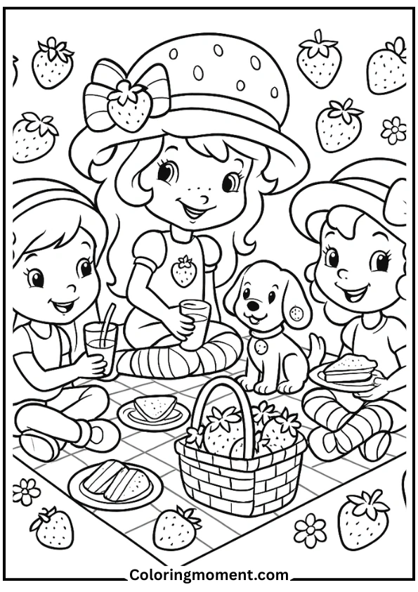 Strawberry Shortcake Picnic with Friends