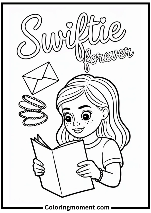 Swiftie Letter Coloring Page