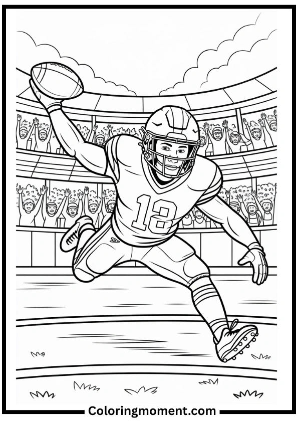 Touchdown Hero Coloring Page