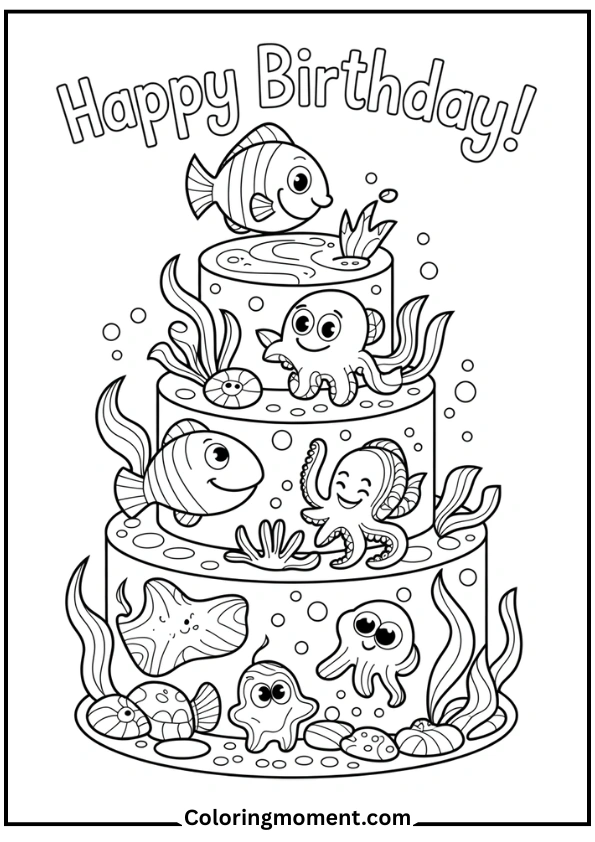 Under the Sea Birthday Cake