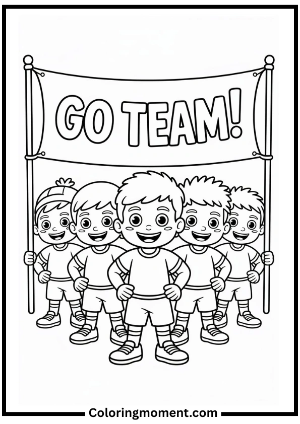 Youth League Team Coloring Page