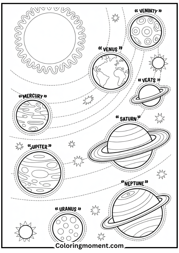 planets with blank fact boxes