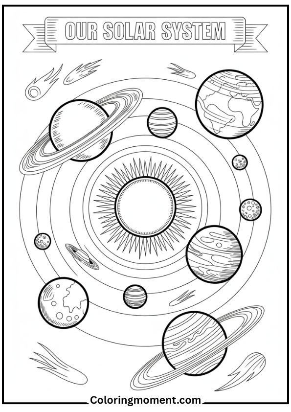 solar system worksheet