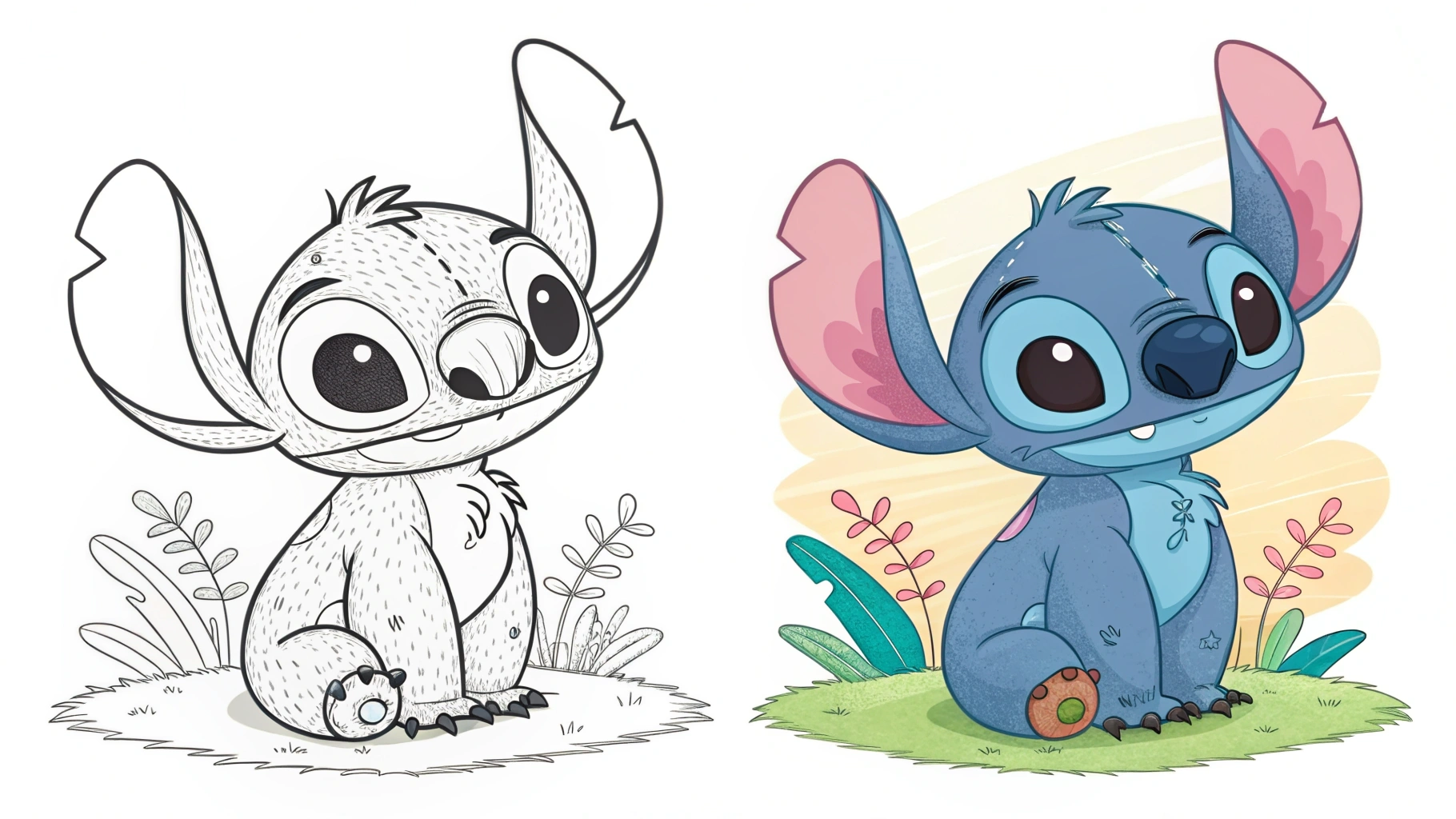 Stitch coloring pages