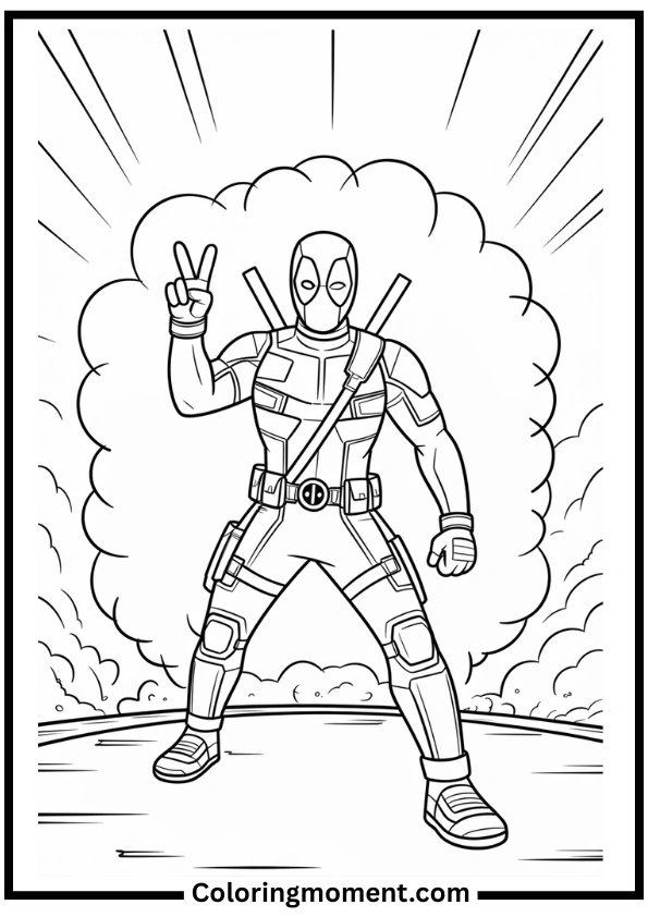 Epic Explosion Exit Coloring Page