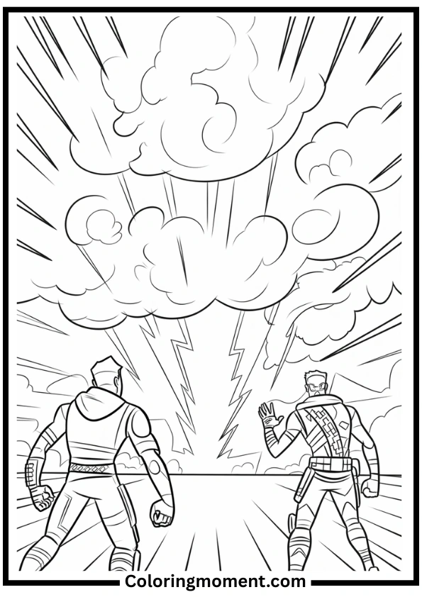 Fortnite Storm Closing In Coloring Page