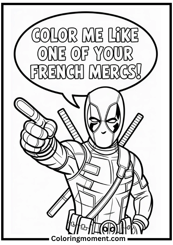 Fourth Wall Break Coloring Page