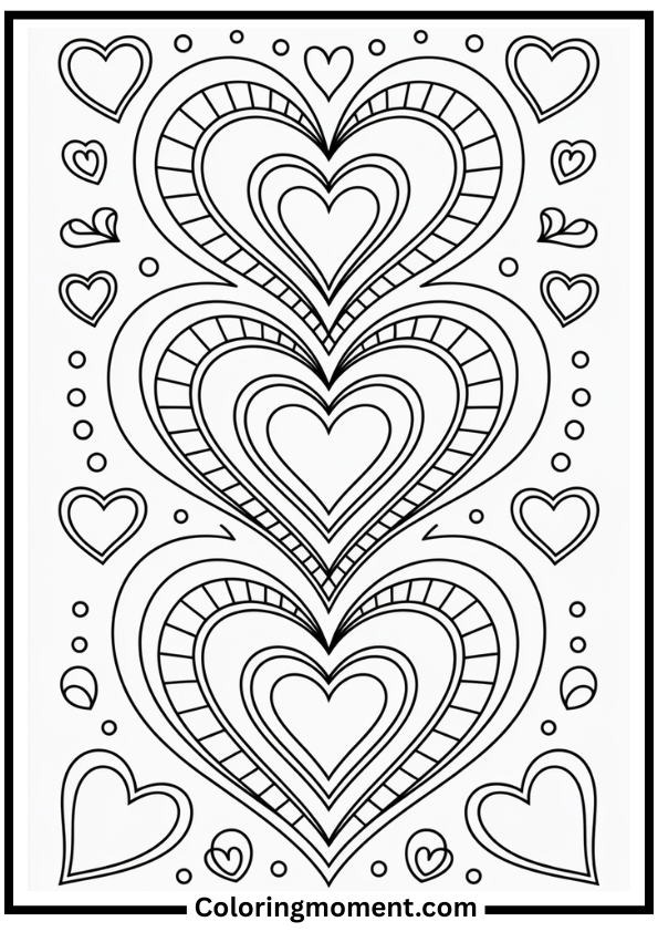 Mandala Heart Coloring Page