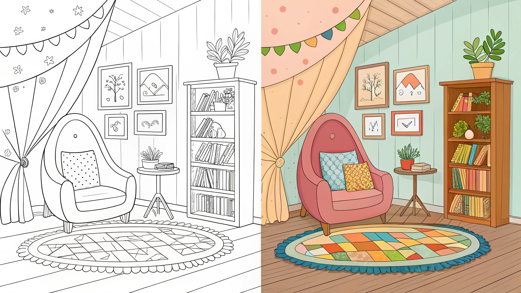 little corner coloring pages