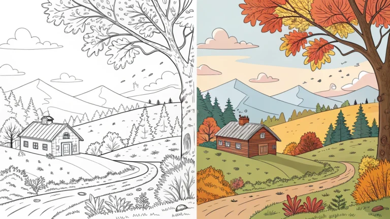 Fall Coloring Pages for Adults