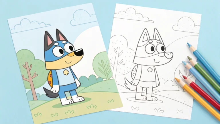 Bluey coloring pages