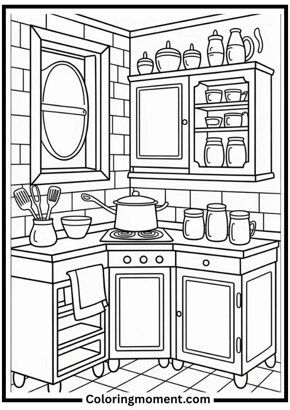 vintage-kitchen-corner-coloring-page