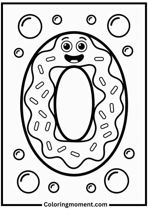Number 0 Coloring Page