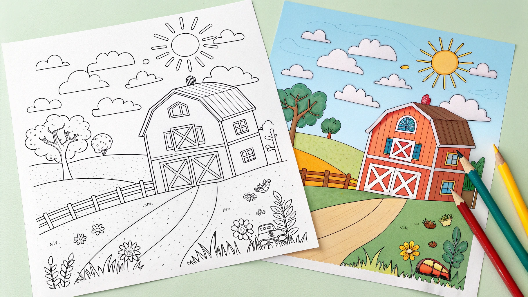 farm coloring pages