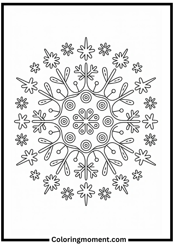 Christmas Mandala Coloring Pages