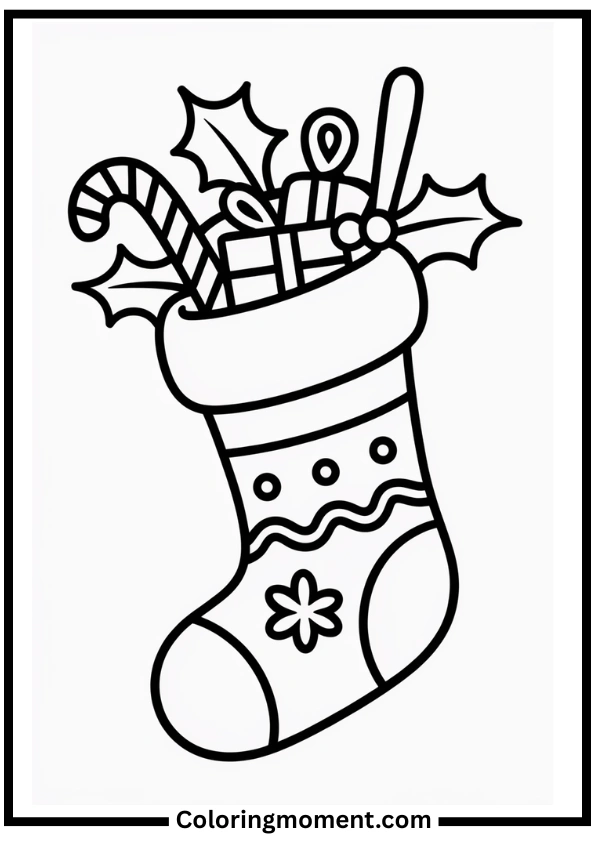 Christmas Stockings Coloring Pages