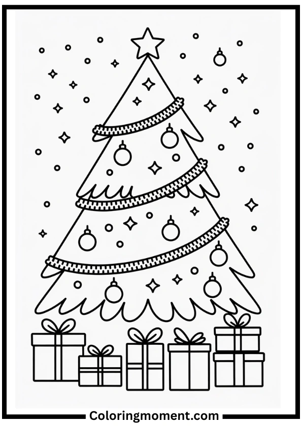 Christmas Tree Coloring Page