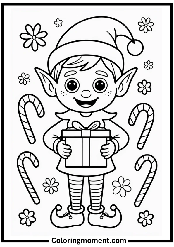 Elf Coloring Page