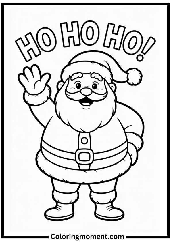 Santa Claus Laughing Coloring Pages