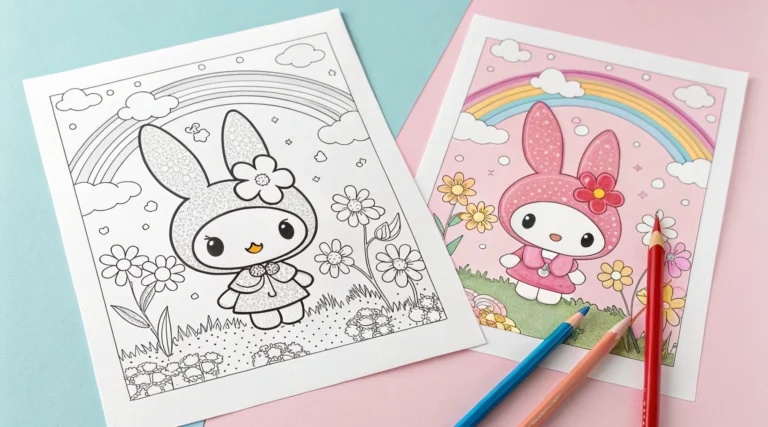 My Melody coloring pages