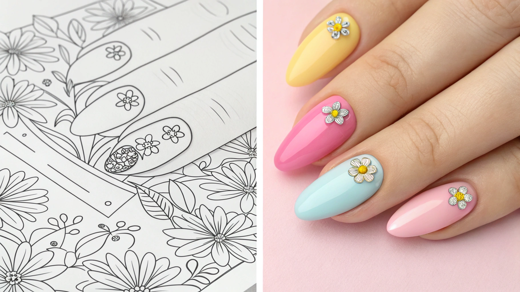 nails coloring pages