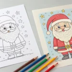 santa coloring pages