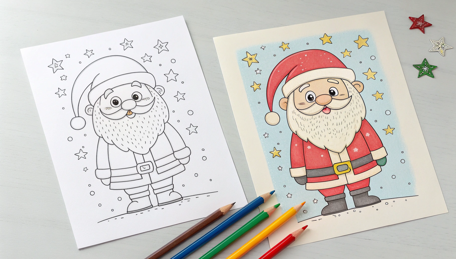 santa coloring pages