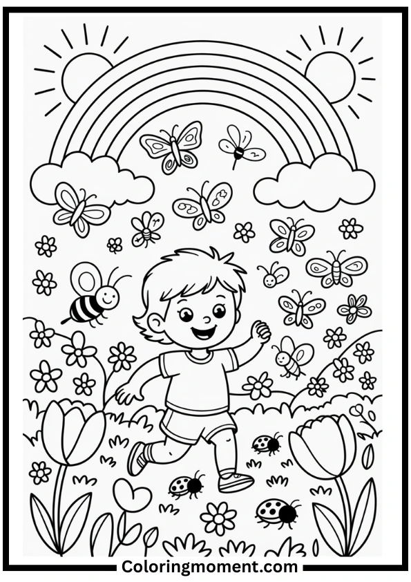 Butterfly Garden Coloring Pages