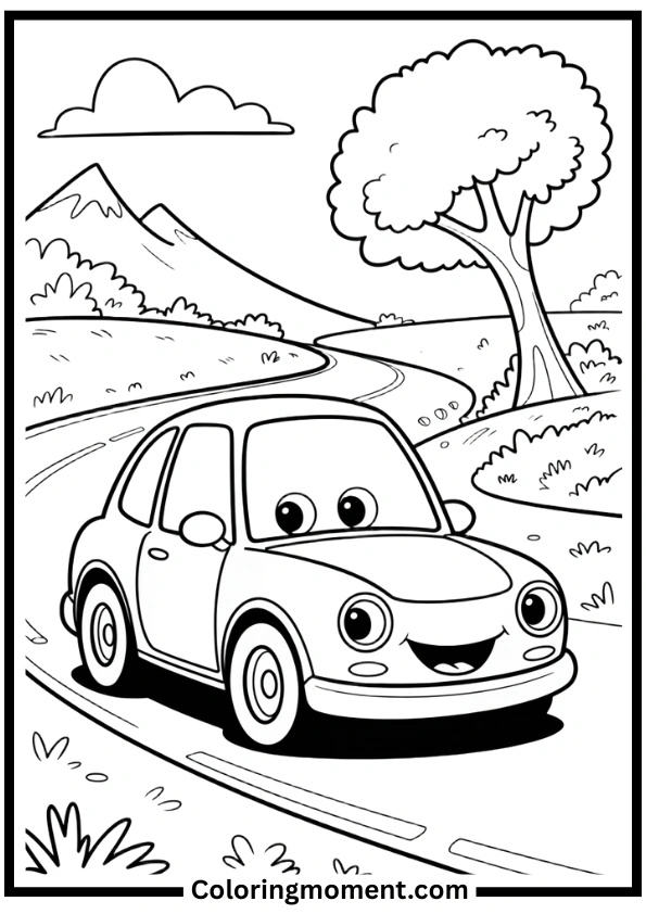Easy Car Coloring Pages