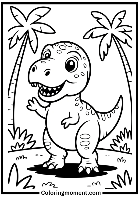 Easy Dinosaur Coloring Pages