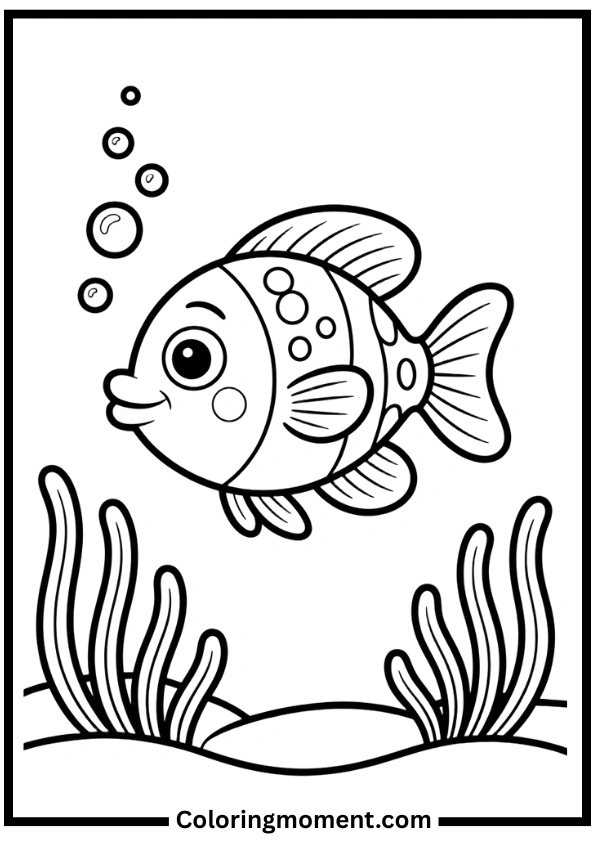 Easy Fish Coloring Pages