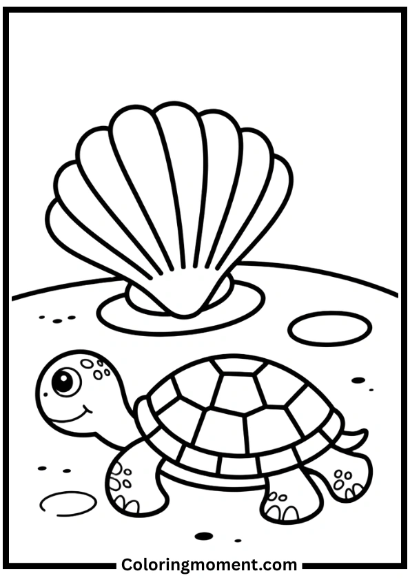Easy Turtle Coloring Pages