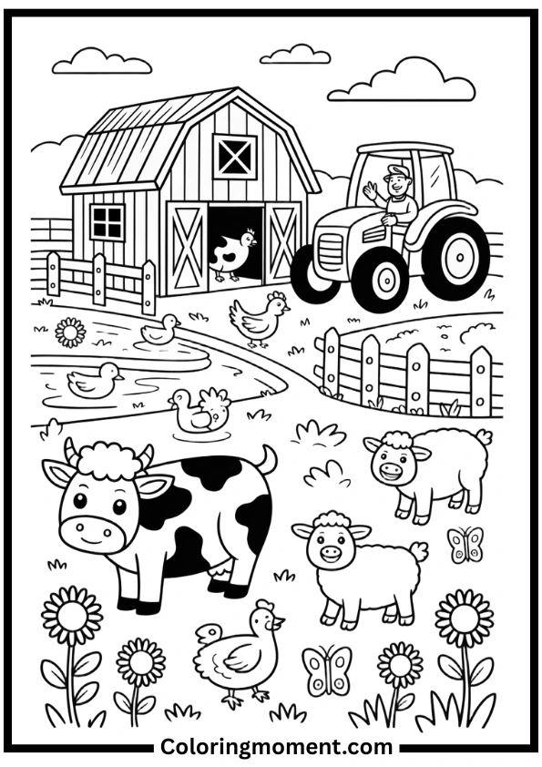 Farm Animals Coloring Pages