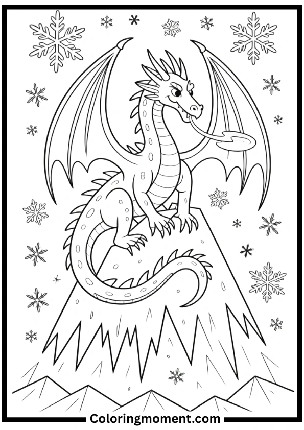 Ice Dragon Coloring Pages