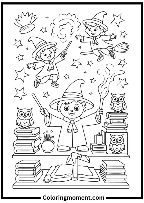 Magic School Coloring Pages