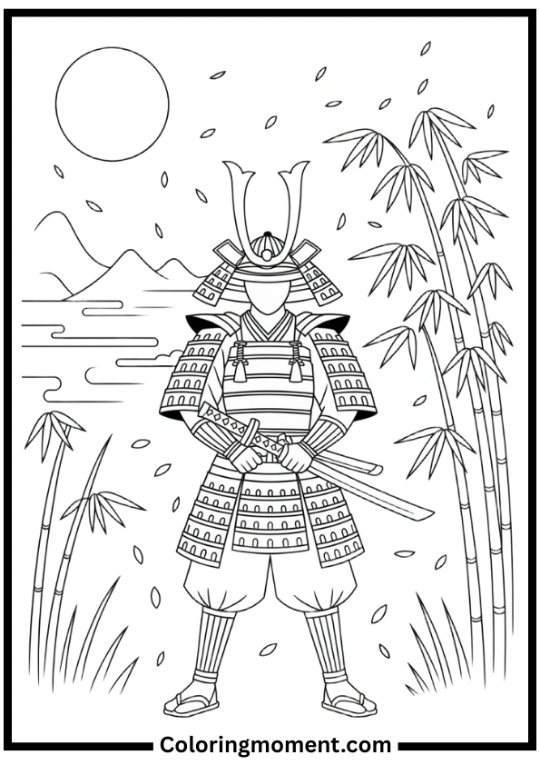 Moonlight Samurai Anime Coloring Pages