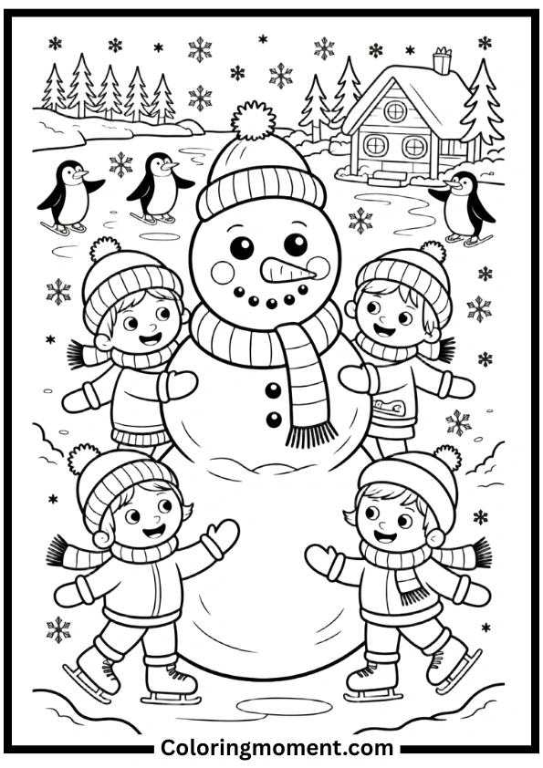 Winter Fun Coloring Pages
