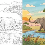ANIMALS COLORING PAGES