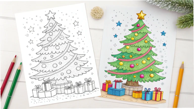 Christmas Tree Coloring Pages