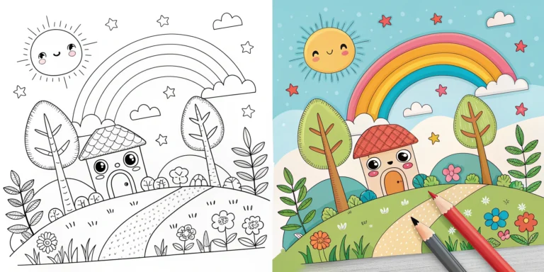 CUTE COLORING PAGES