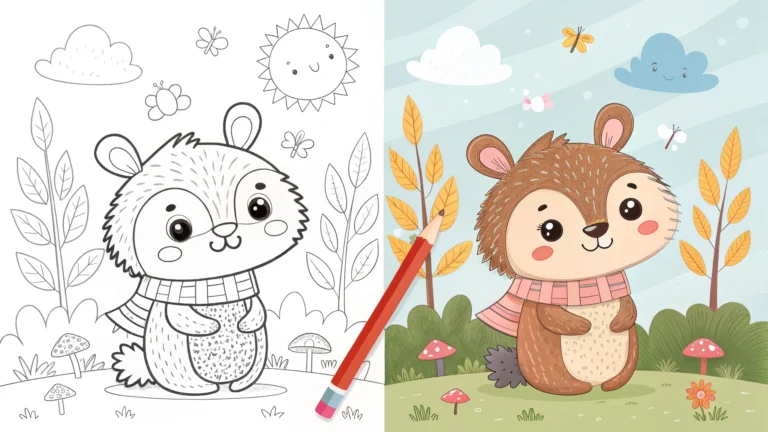 CUTE COZY COLORING PAGES